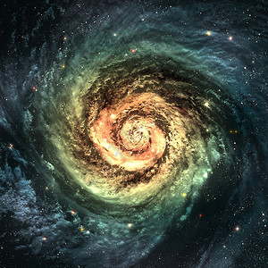 拉迪托深空某处令人难以置信的美丽螺旋星系设计图片