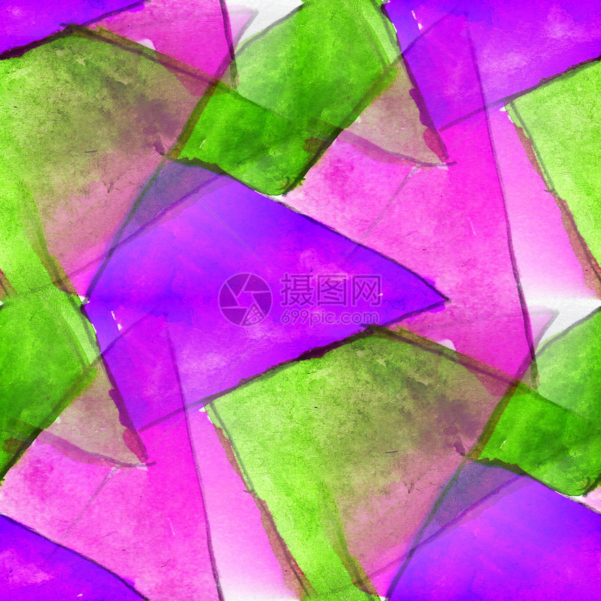 水彩紫色绿色无缝背景纹理抽象油漆图案艺术图片