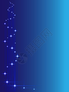 蓝色背景的亮星和垂直线Bright恒图片