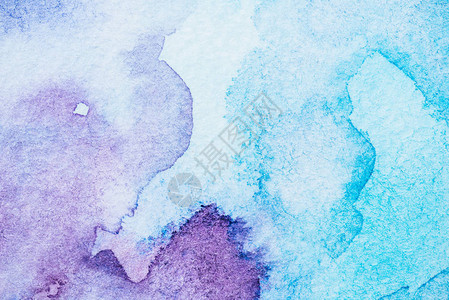 手工制作的浅蓝色和紫色水彩纹理图片