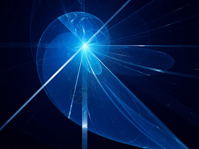 莱昂内尔蓝色发光纤维波纳契螺旋折形计算机设计图片