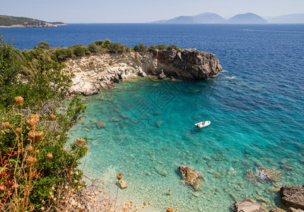 希腊莱夫卡斯岛莱夫卡达的秘密海滩图片