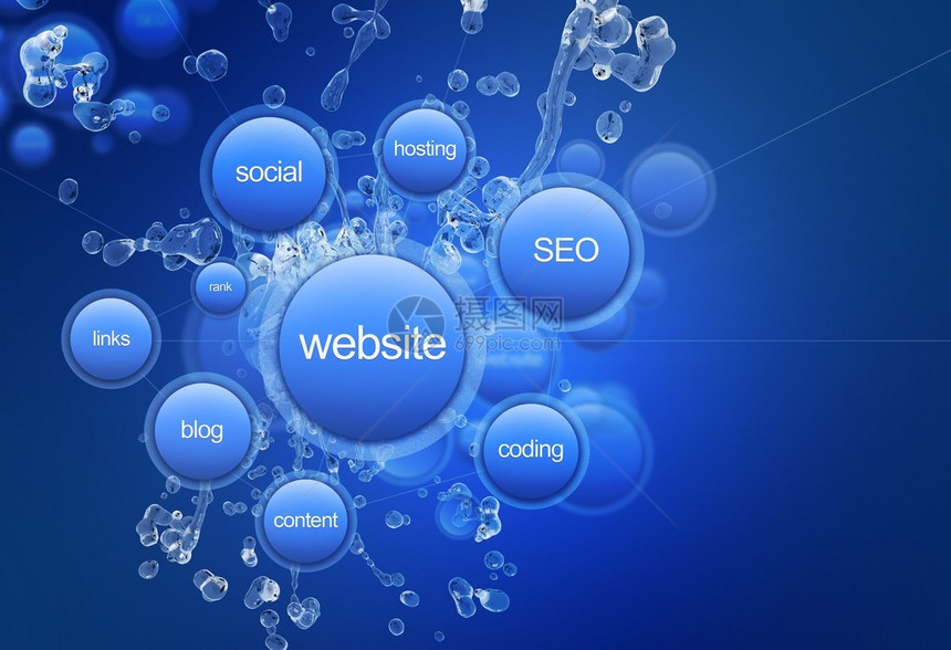 网站项目酷蓝网站项目插图Web技术插图集合蓝色泡图片