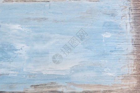 蓝色空白带纹理的木制背景图片