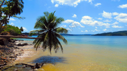 热带岛屿罗斯岛安达曼和尼科巴群岛印度亚洲的海景图片