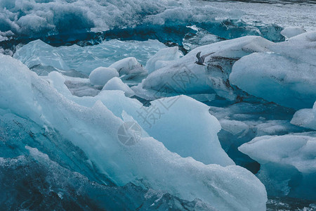 冰岛河中漂浮在水中的图片