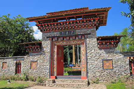 入口大门不丹风格图片