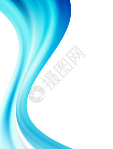 白色背景上的蓝色波浪抽象插图图片