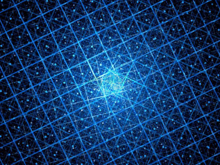 带网格的蓝光量子计算机电脑生成抽象背图片