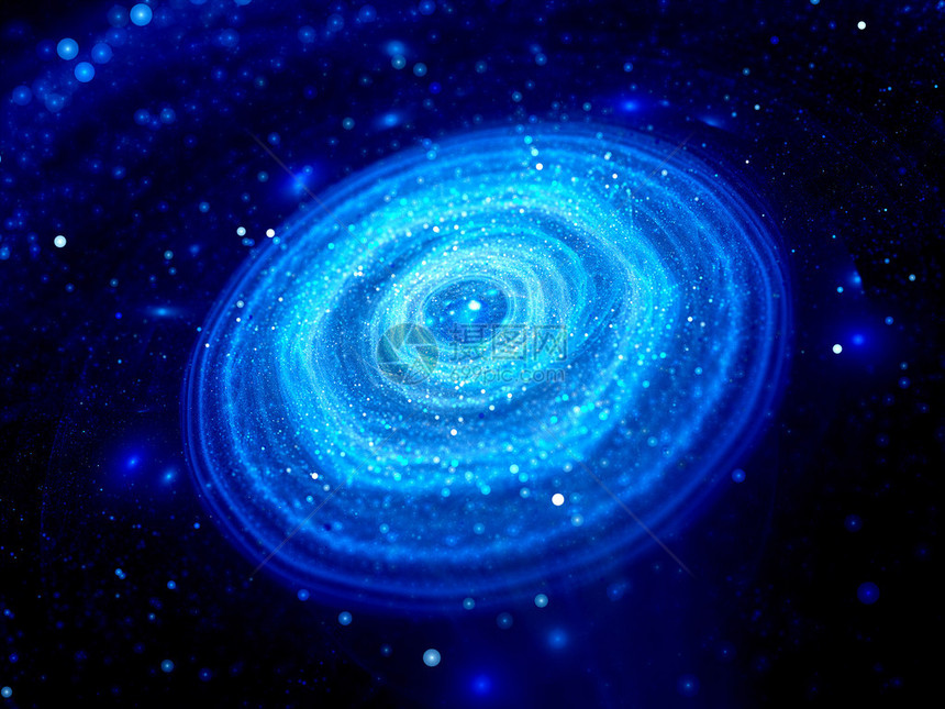 深空蓝光盘形状的银河系计算机生图片