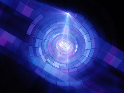蓝色发光的量子计算计算机生图片