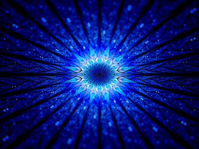 太空蓝亮银河时钟计算机生成了抽图片