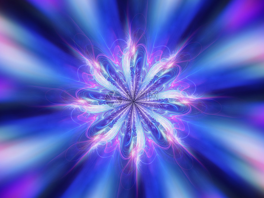 蓝色魔法曼德拉能量Chakra计算机生图片