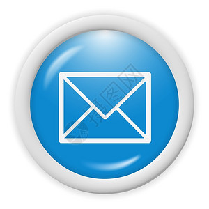 3d蓝色电子邮件图标符号We图片