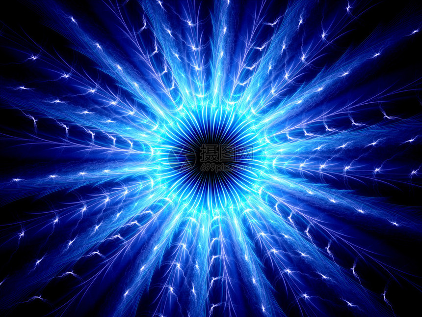 蓝光人工智能计算机生成抽象背景的图片