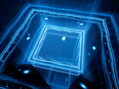 蓝光量子处理器计算机生成了抽象背图片