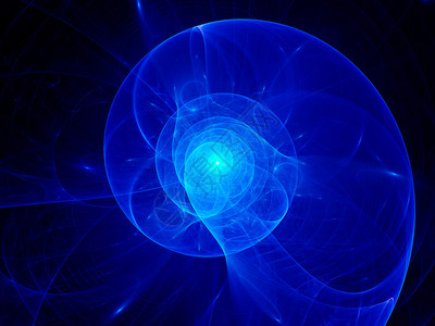 空间中的蓝色等离子螺旋计算机图片
