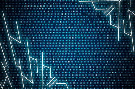 抽象的蓝色技术背景二进制计算机代码编程编码黑客概图片