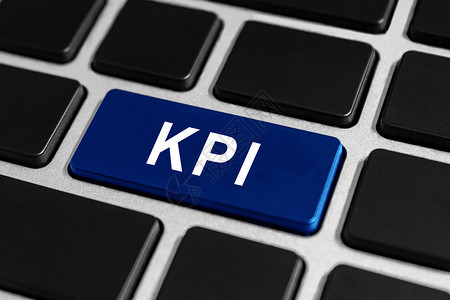 KPI或关键业绩指标在键盘业务概念图片