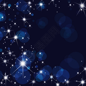 恒星在光线抽象背景的蓝图片