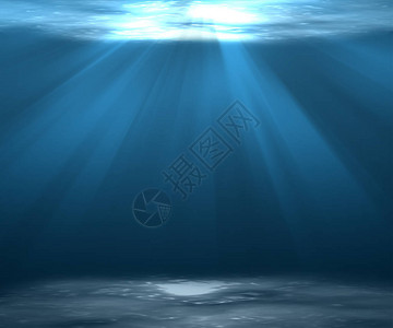 海洋水下深海或底景象背背景图片