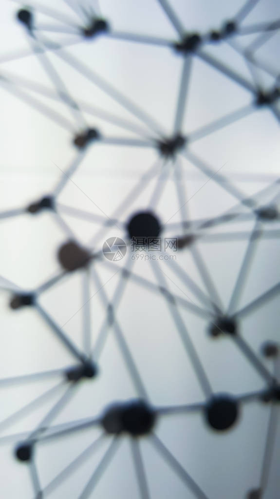 球体网络结构的模糊背景连图片