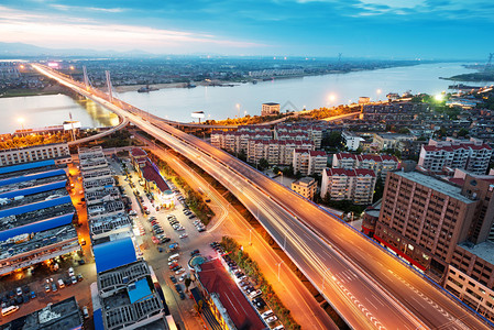 城市夜景鸟瞰图图片