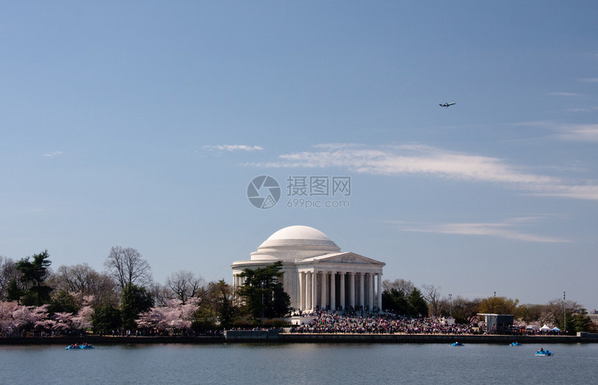 JeffersonMemoriums周围的樱桃闪光图片