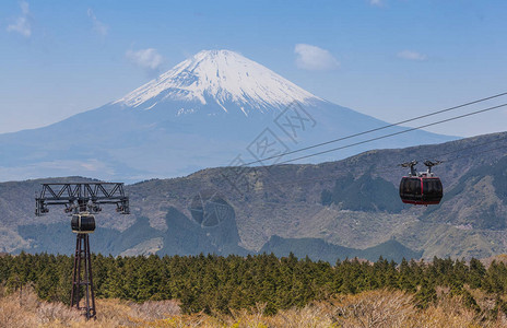 大涌谷河川省Hakone的富背景