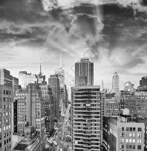 曼哈顿的空中景象图片