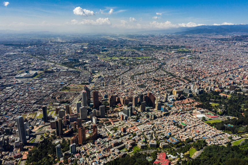 波哥大市全景鸟瞰图图片