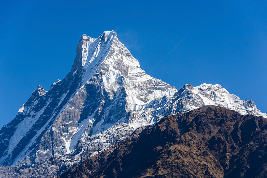 尼泊尔Annapurna地区的Macha图片