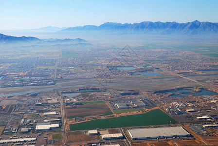 菲尼克斯城的空中景象有建筑和亚利桑那高清图片