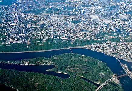 从上方基辅市的视图高度图片