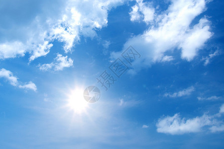 太阳和蓝的清空天图片