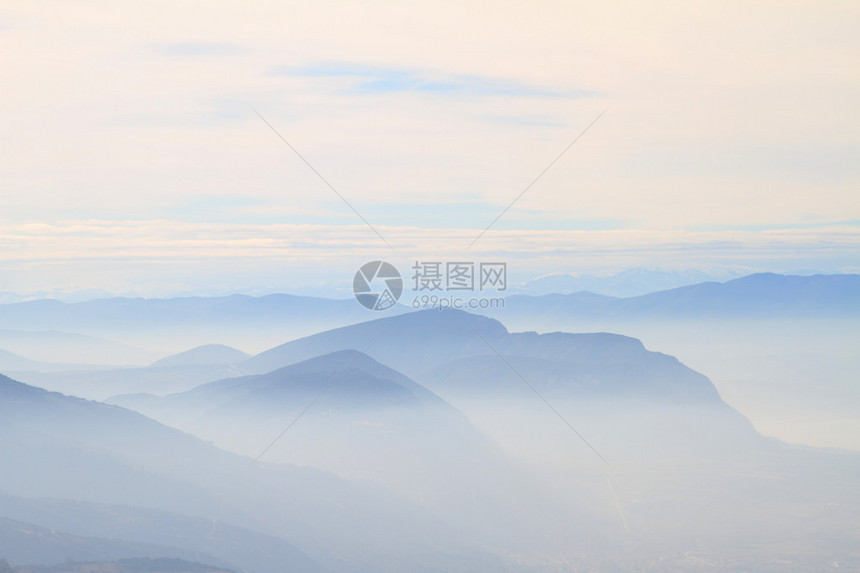 蓝岭山景图片