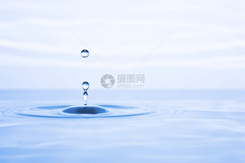 水滴和水环特写图片