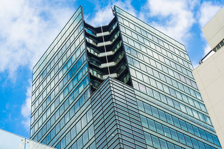 利用复制空间现代建筑向天空的金融窗口大楼图片