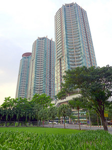 现代公寓楼背景图片