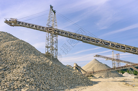 工业砾石采场和砂石精炼厂背景图片