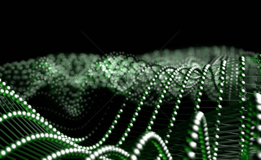 2科学和技术概念抽象背景Wavesanddot图片