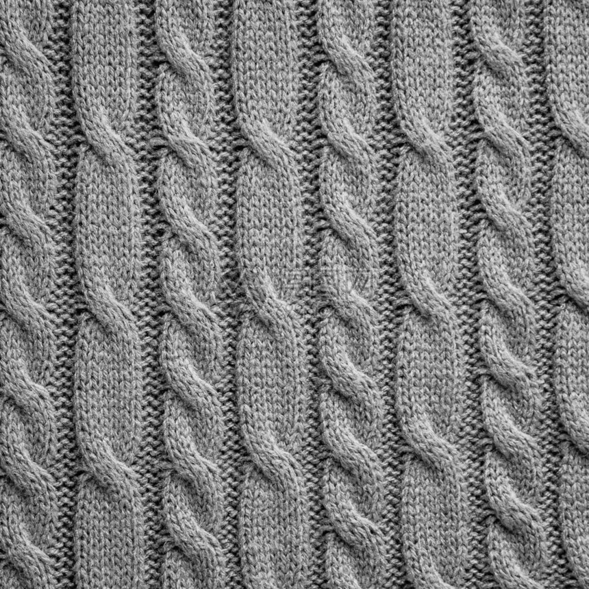 灰色针织羊毛纹理背景图片