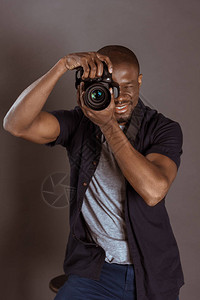 African美国摄影师用照相图片