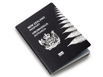 白色背景的新西兰护照背景图片