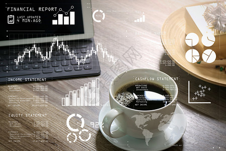 作为金融科技概念的业务运营财务报告数据图片
