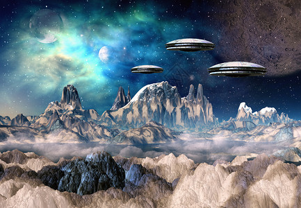 仙寓山3d从一个外星球上制作了艺术作品有山峰设计图片