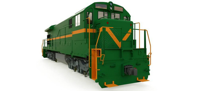 现代绿色柴油铁路图片