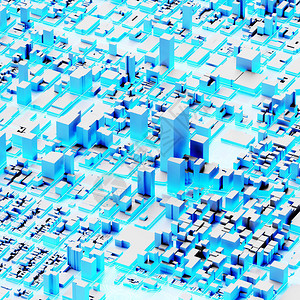 特技超大城市城市和未来的技术概念图片