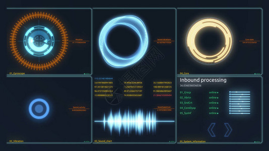 沟通状态图片未来的界面数字屏幕超详细的抽象数字背景闪烁和切换指示灯和状态显示指挥中心工作处理大数插画