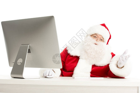 圣誕老人的肖像使用计算机图片